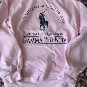 Gamma Phi Beta Pink Crewneck Sweatshirt